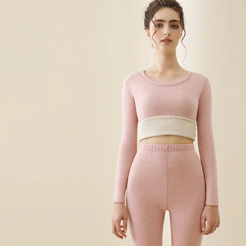 Thermal underwear set made of silk and wool