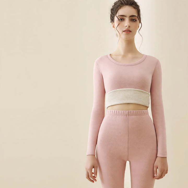 Thermal underwear set made of silk and wool