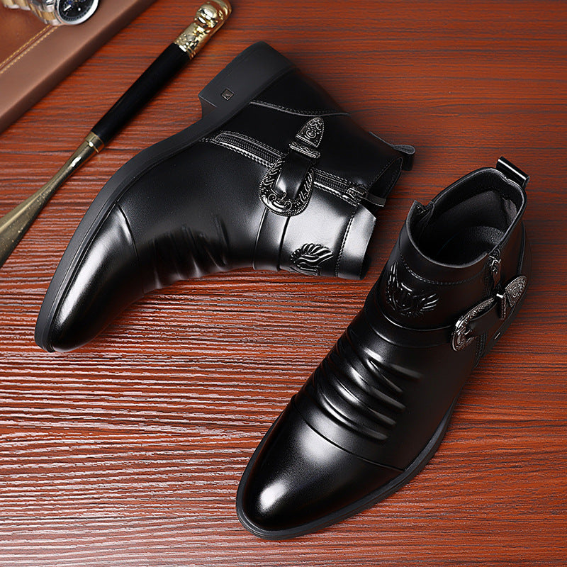 Men's business boots, water-repellent, warm