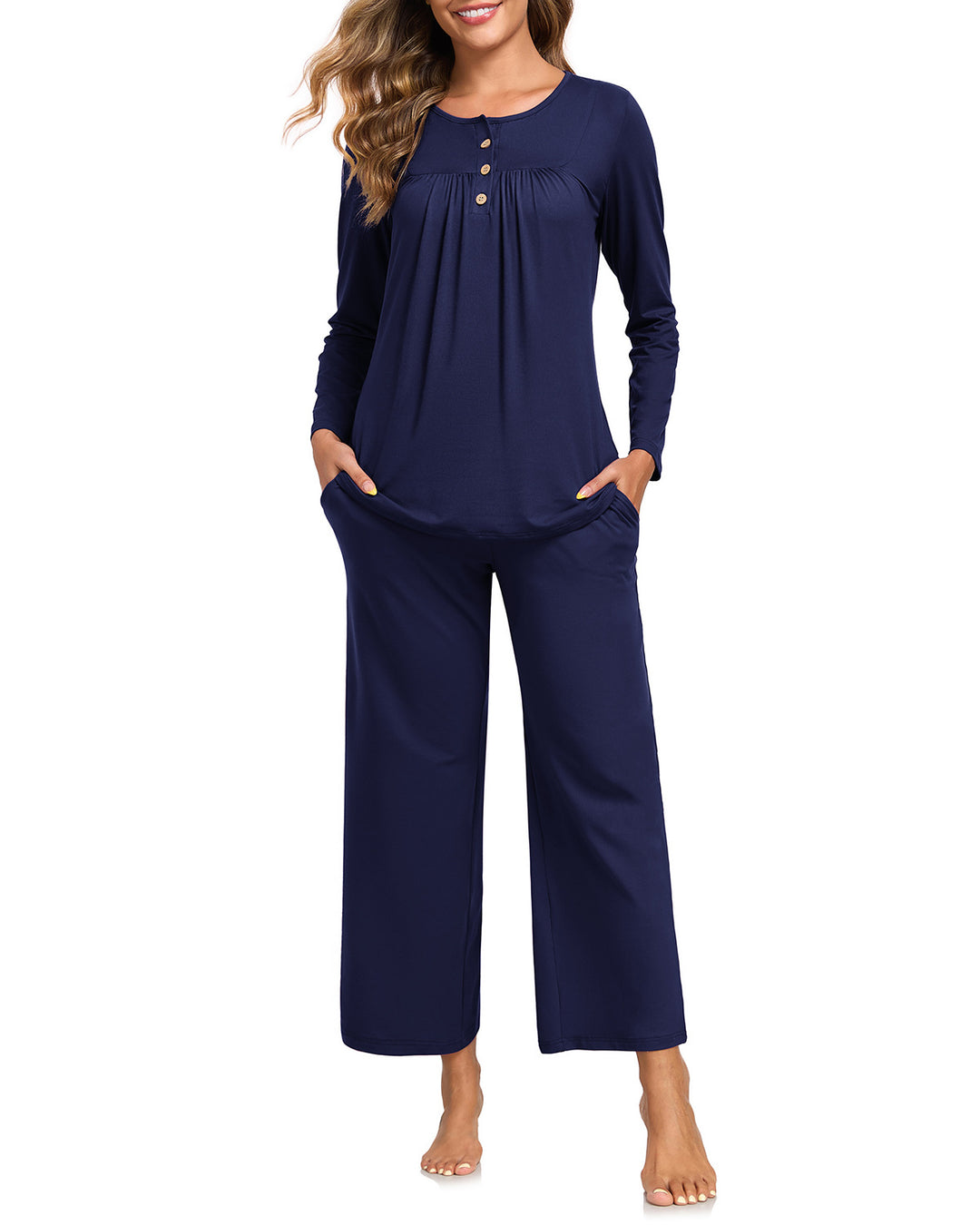 Ladies' Pajama Set, 2-piece, with Pockets