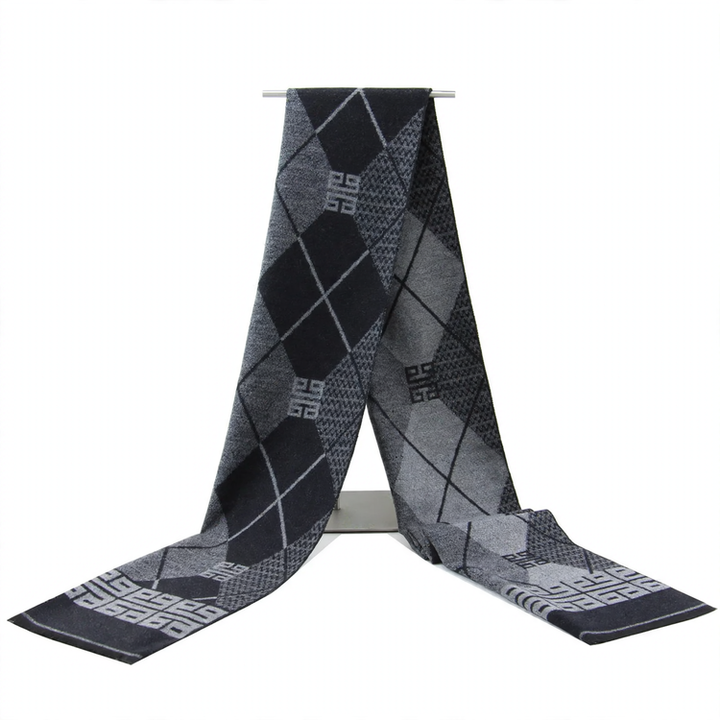 Classic checkered scarf for men