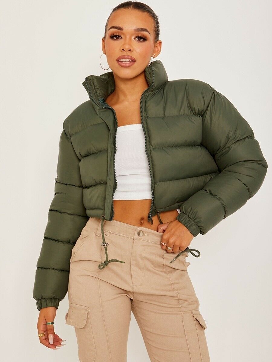 Padded women's quilted jacket in oversize look