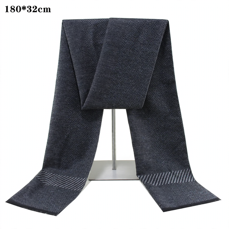 Classic men's winter scarf, checkered