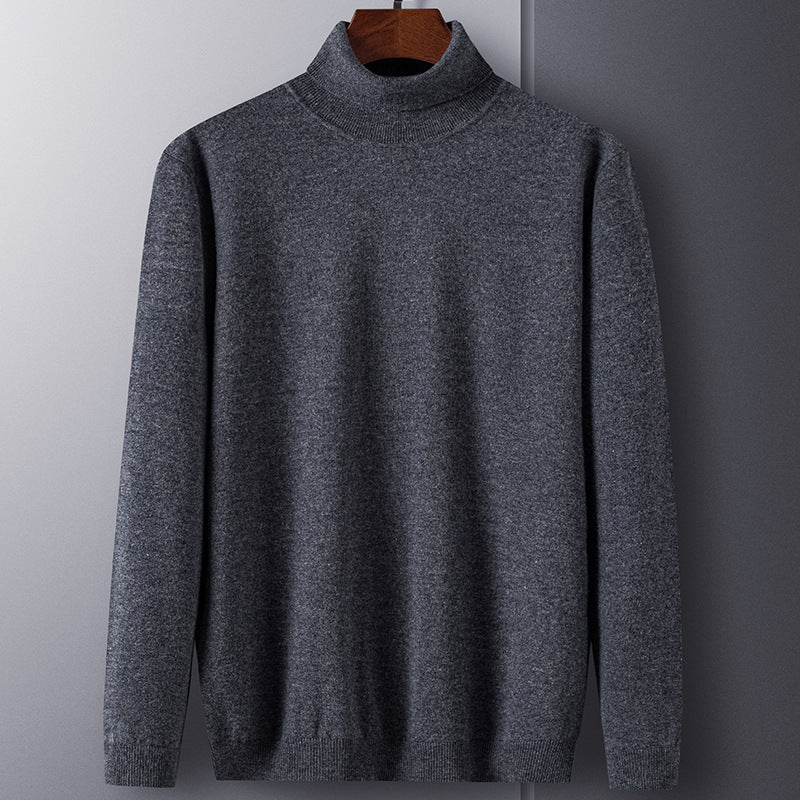 Men's cashmere pullover, turtleneck, fitted cut