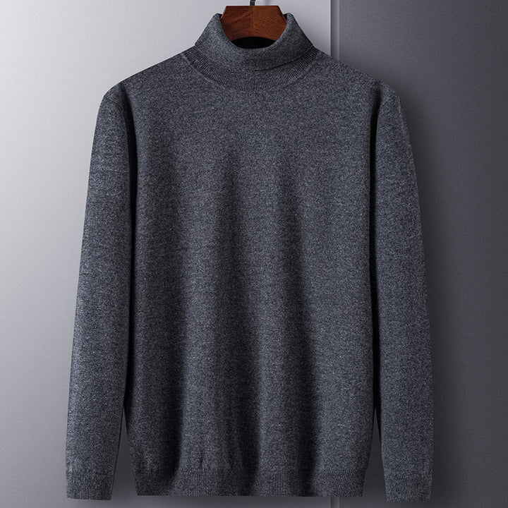 Men's cashmere pullover, turtleneck, fitted cut