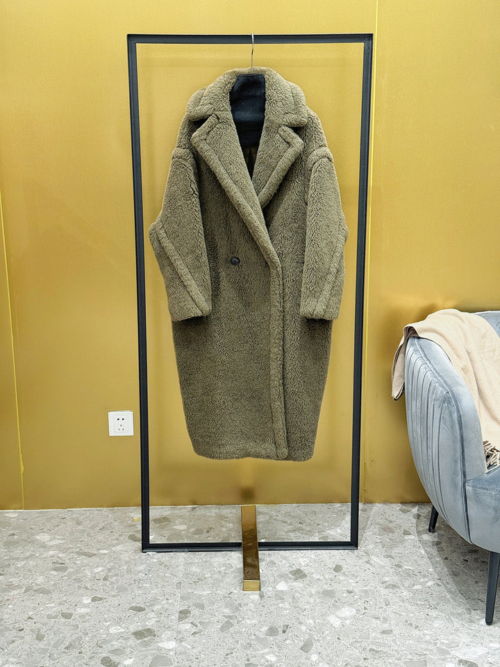 Women's Winter Coat, Teddy Look, Long