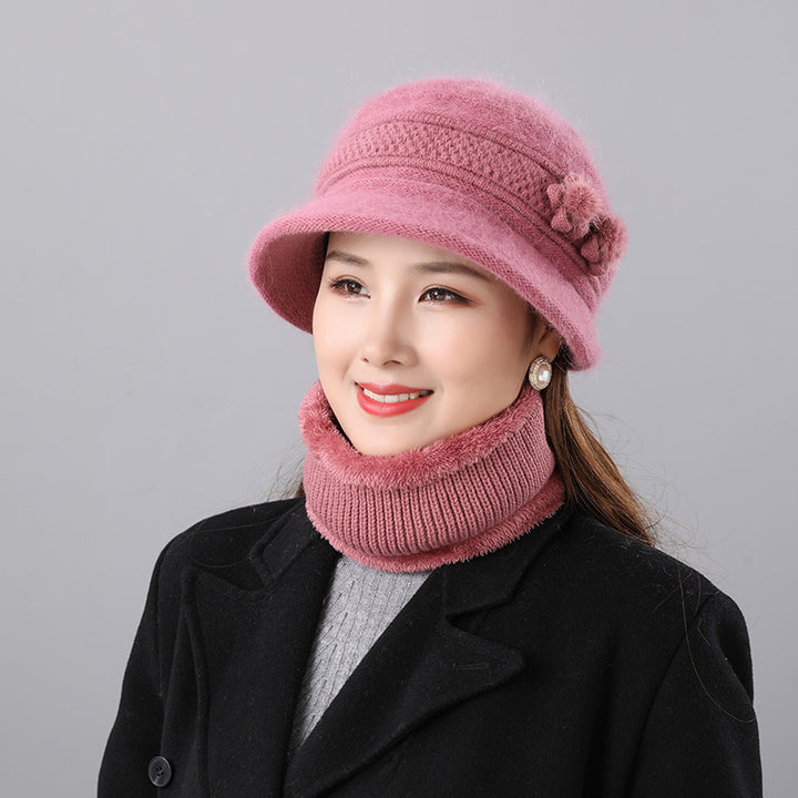 Women's Bell Hat and Scarf Set, warm, for Autumn and Winter