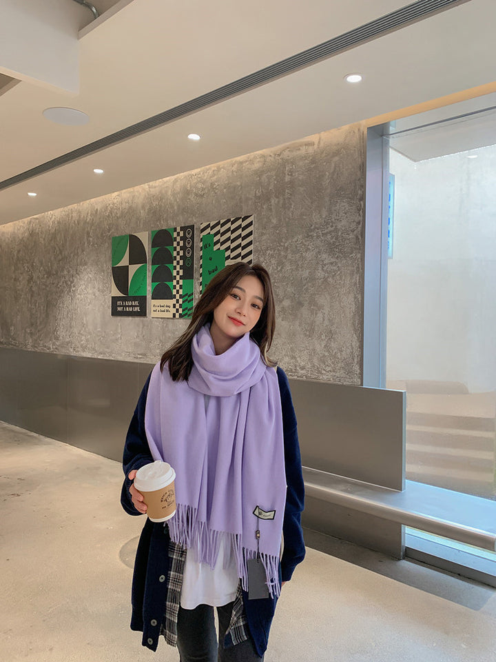 Solid color scarf, 200x70 cm, versatile