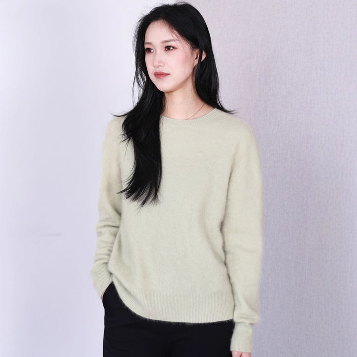 Women’s Wool Cashmere Sweater, seamless, various collar forms