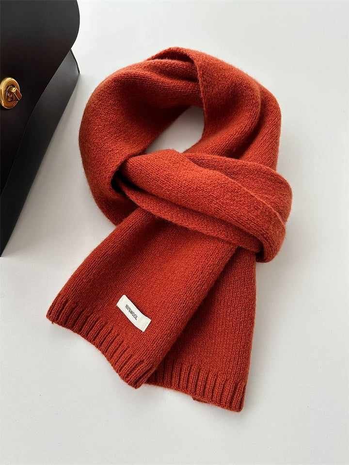 Wool knitted scarf, 100% Australian wool, 162x20 cm