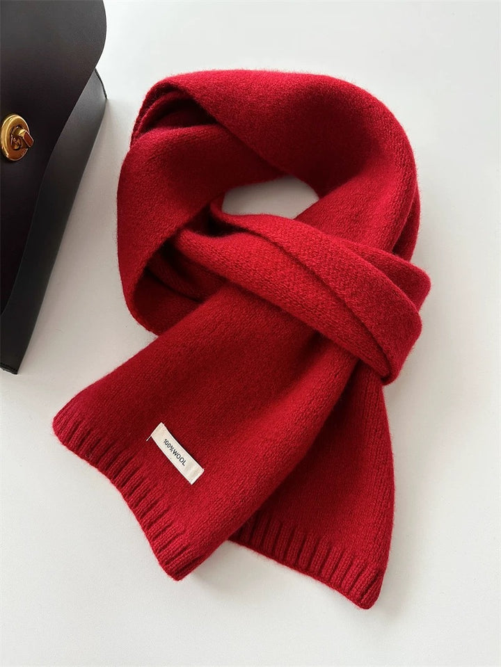 Wool knitted scarf, 100% Australian wool, 162x20 cm