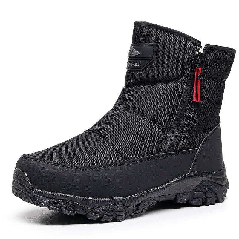 Padded men's winter boots, water-repellent
