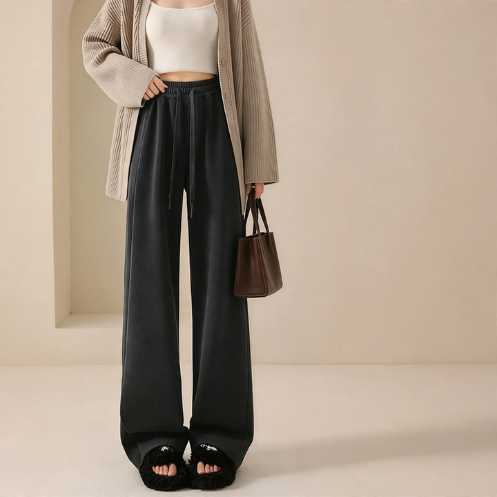 Kord-Wide pants with high waist for women