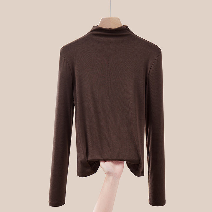 Thinner women's turtleneck sweater, long sleeve, knit