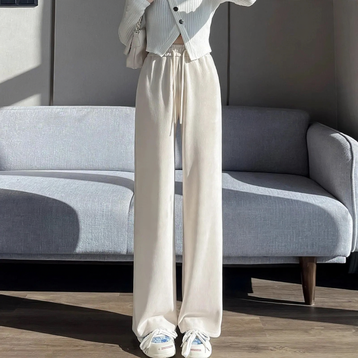 Kord wide trousers with a soft drape