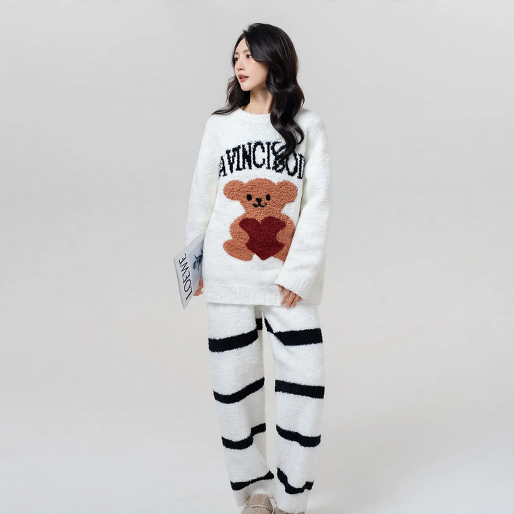 Pair-house suit, soft plush material, warming