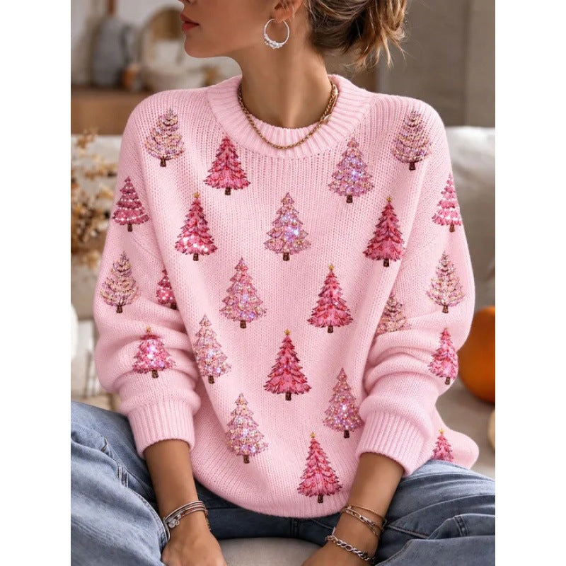 Women’s Christmas sweater with 3D print