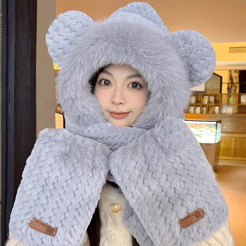 Winter Set: Hat, Scarf and Ear Protection, lined