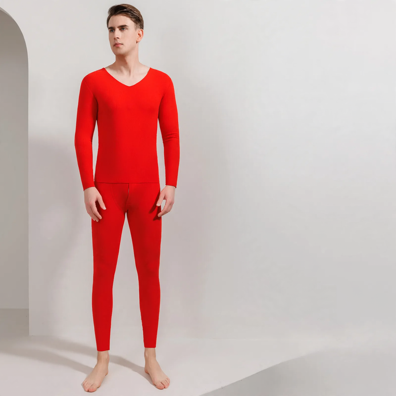 Thermal underwear set for couples, padded, seamless