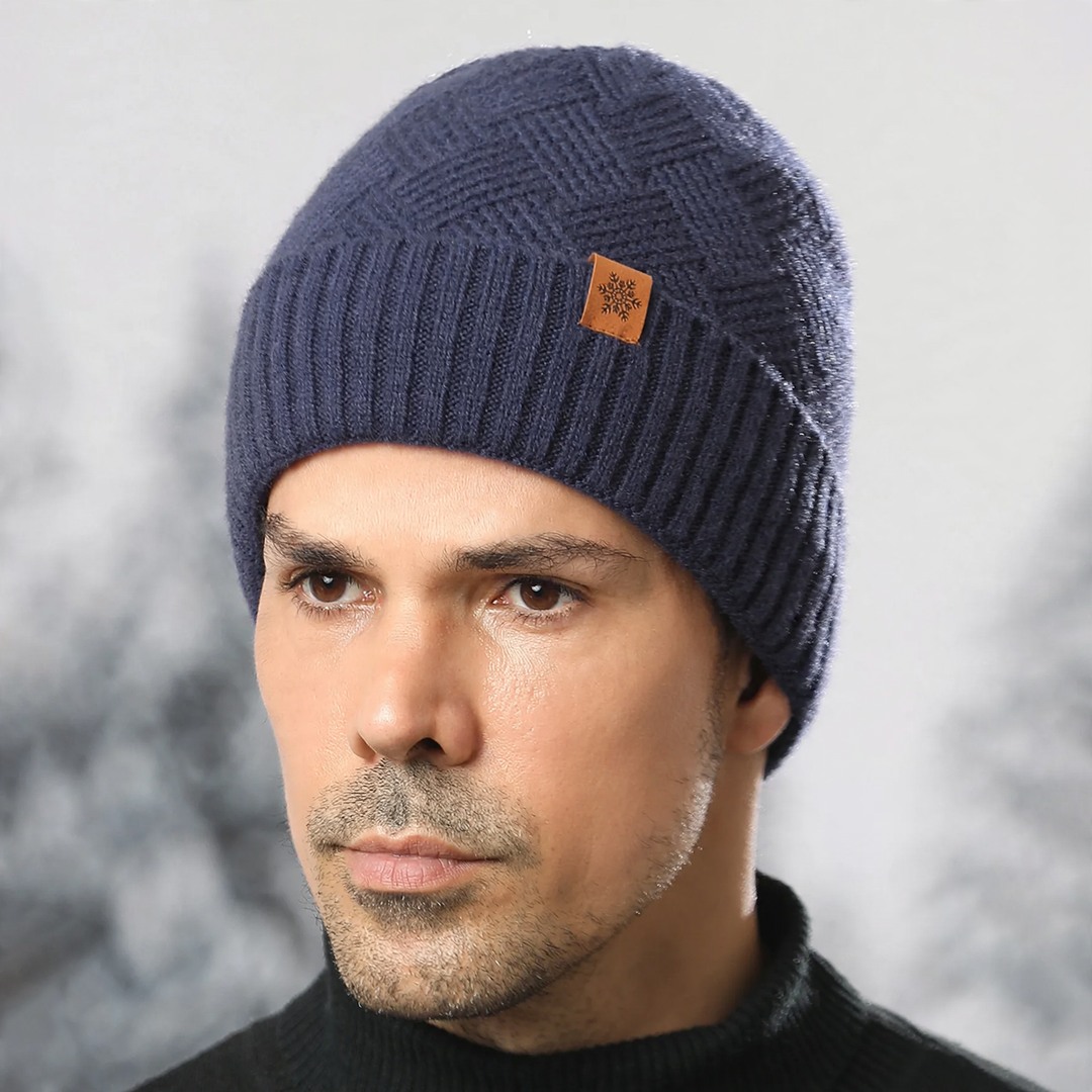 Men's Knit Set: Beanie, Scarf and Gloves, lined