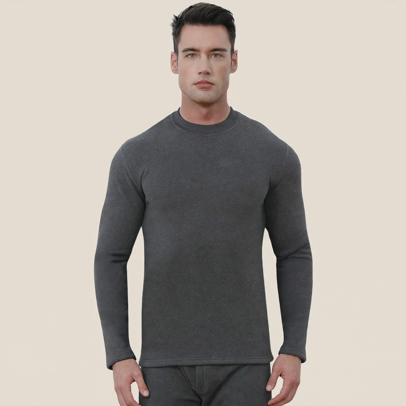 Thermal underwear set for couples, warming, round neck
