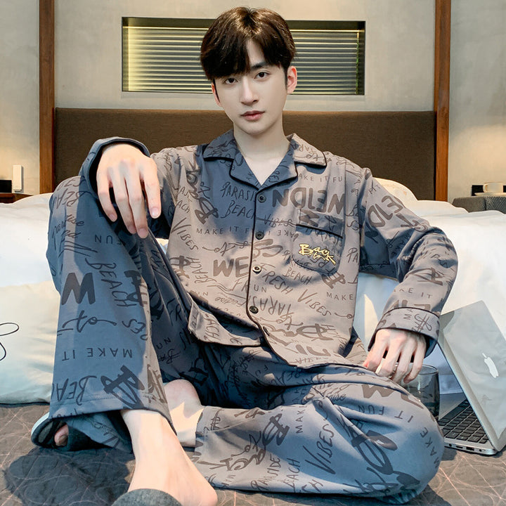 Men's Pajama Set, Cotton, Long Sleeve