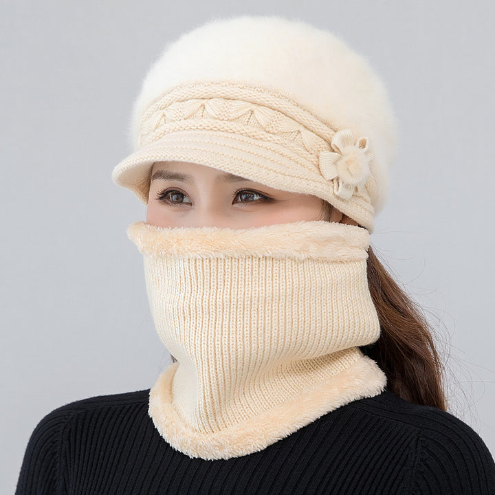 Knit hat and scarf set, warm
