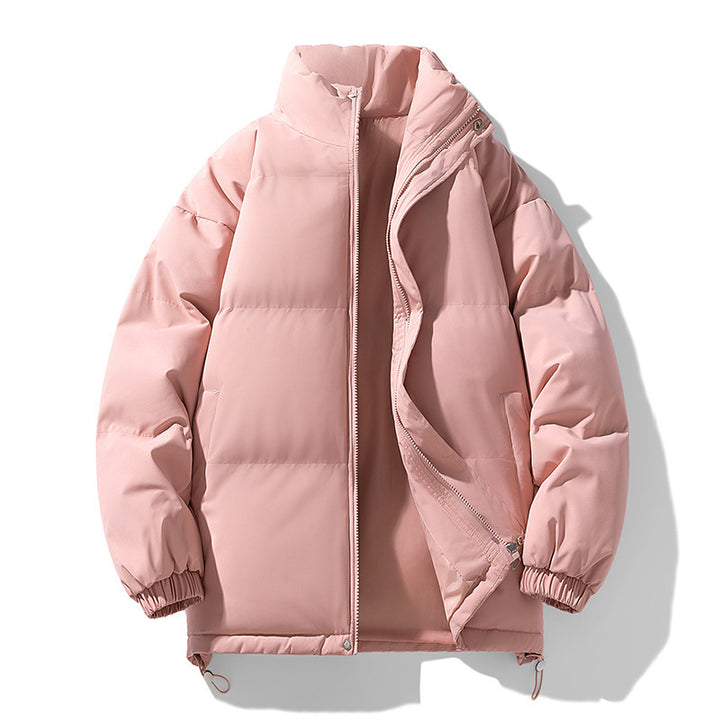 Padded hooded jacket for men and women, warm