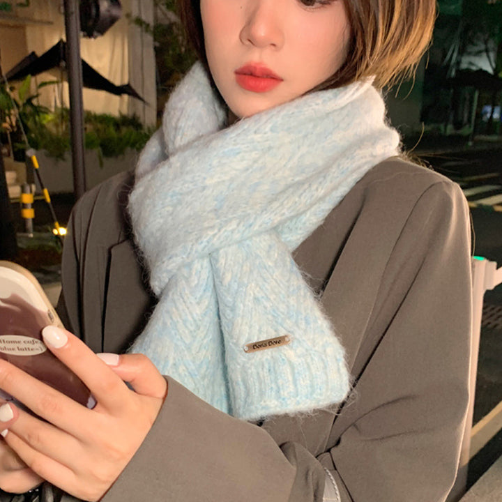 Thicker alpaca wool blend scarf