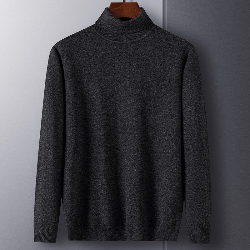 Men's cashmere pullover, turtleneck, fitted cut
