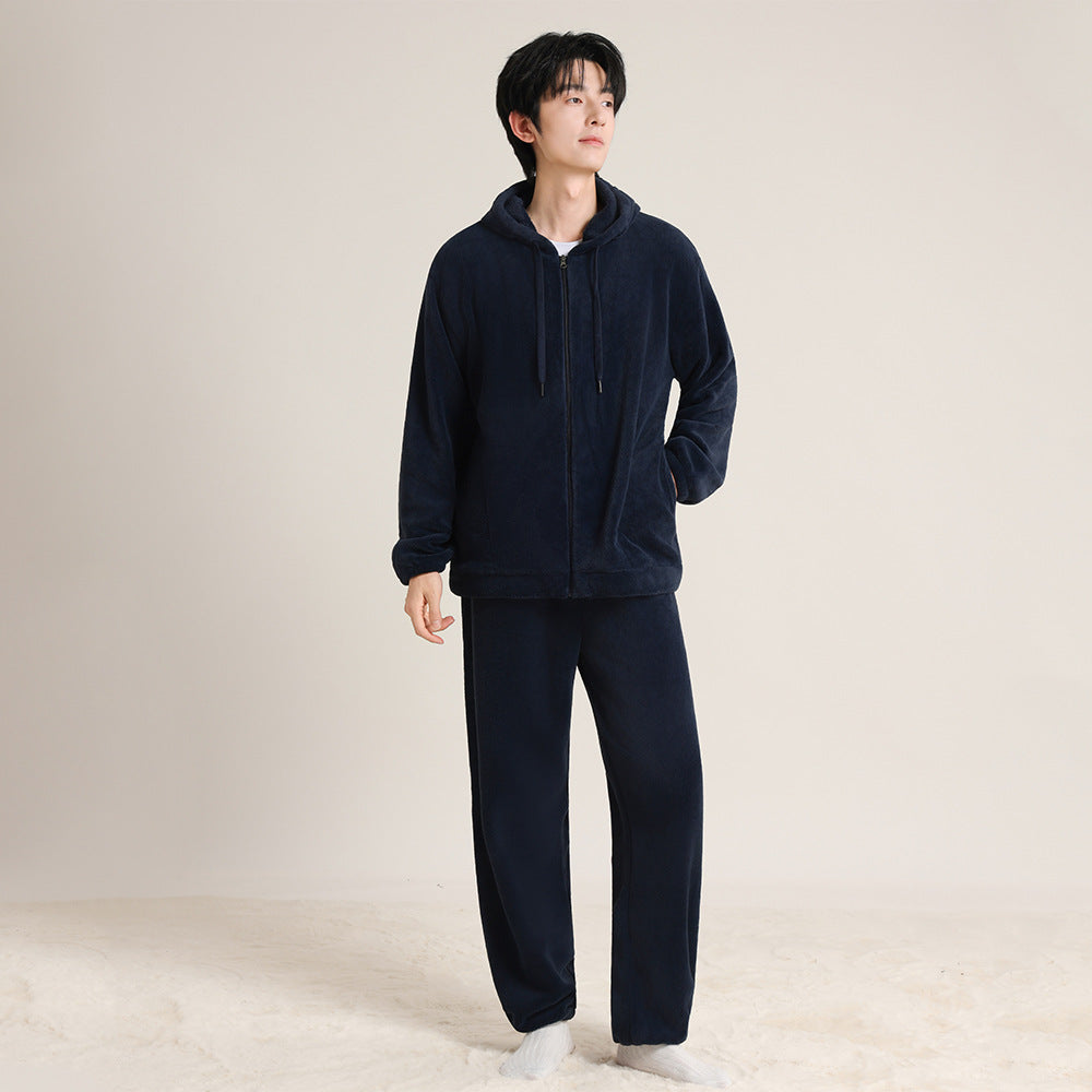 Padded flannel pajamas for couples