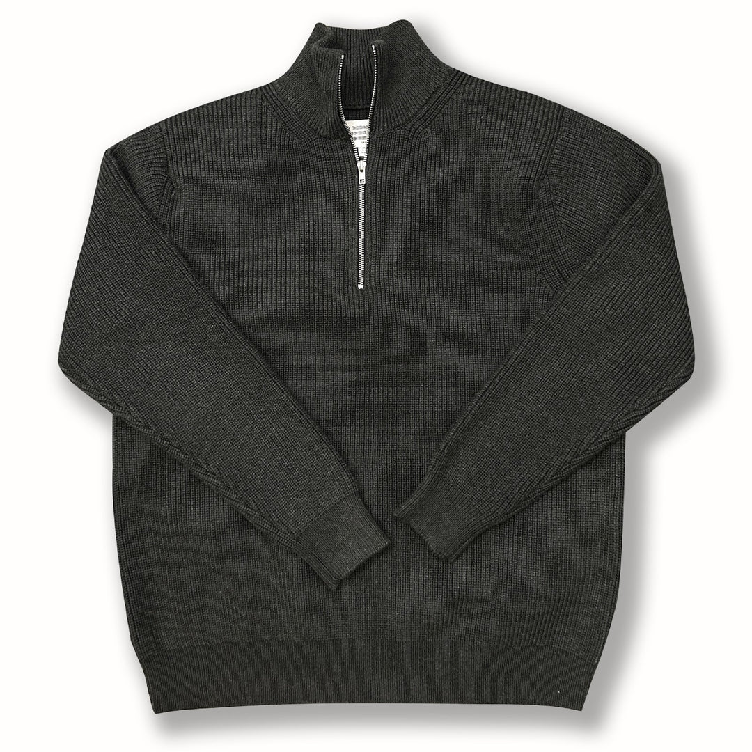 Unisex Knit Sweater, Half-Zip, Wool Blend