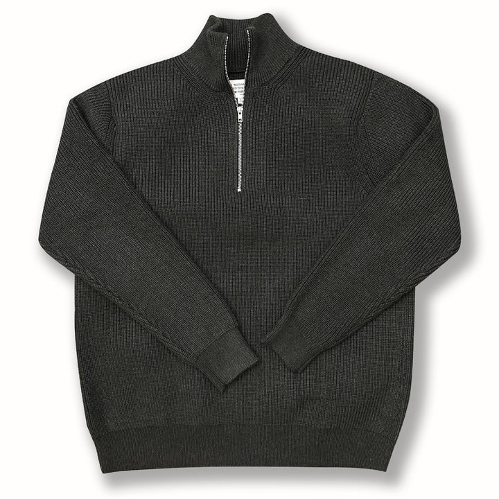 Unisex Knit Sweater, Half-Zip, Wool Blend