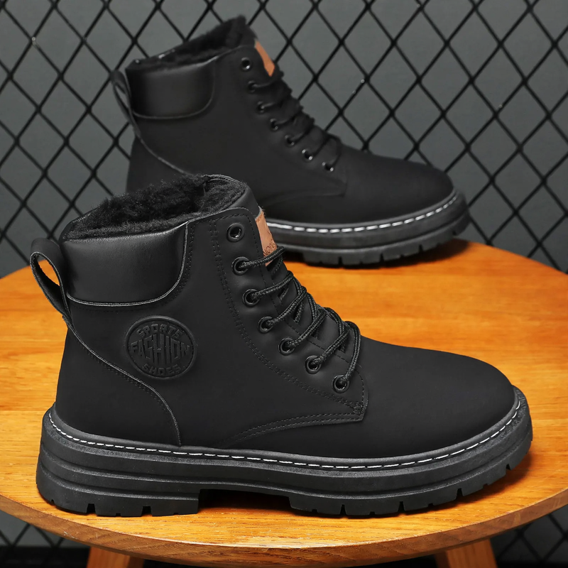 Men's boots, ankle-high, casual design
