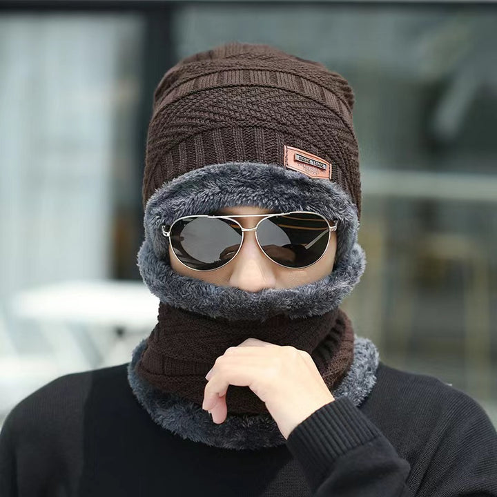 Men's Knit Beanie and Scarf Set, Lined, Warm