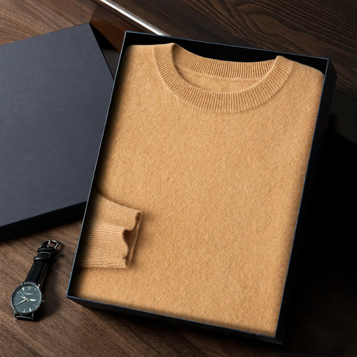 Men's Cashmere Sweater, Crew Neck, Long Sleeve