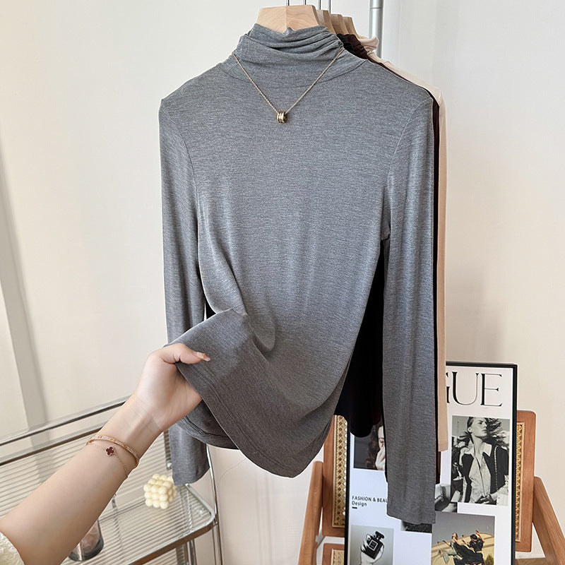 Women's silk underlayer top, lined