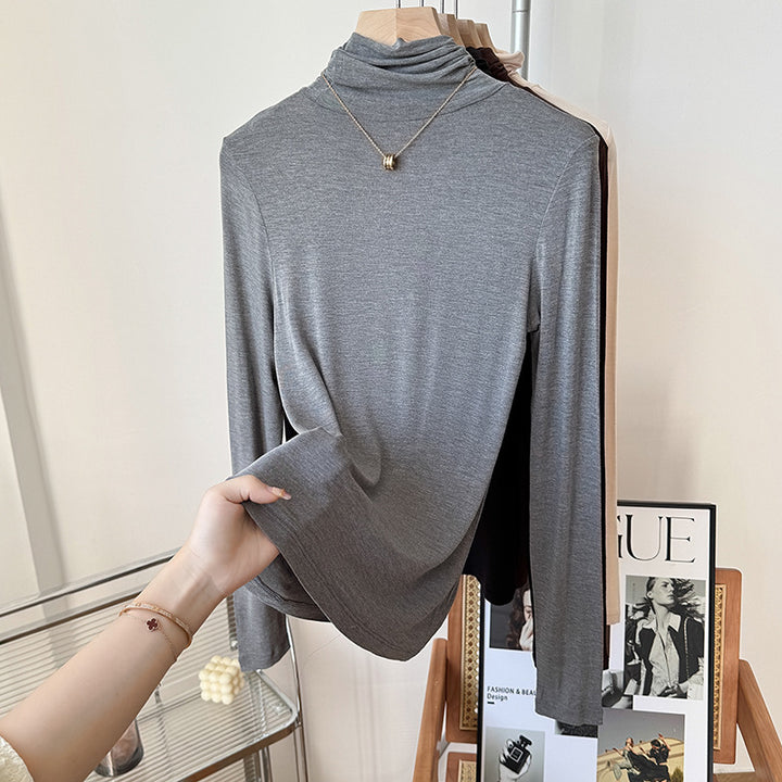 Women's silk underlayer top, lined