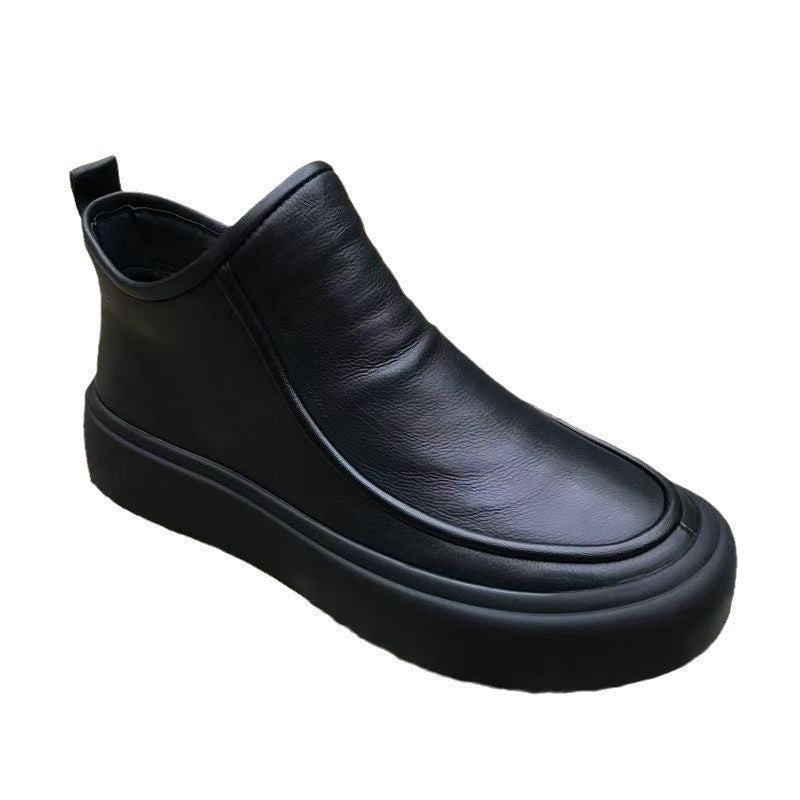 Padded men's Chelsea boots, leather