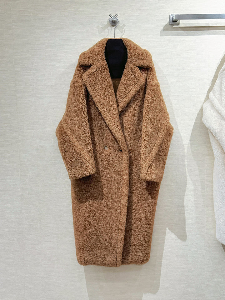 Women's Winter Coat, Teddy Look, Long