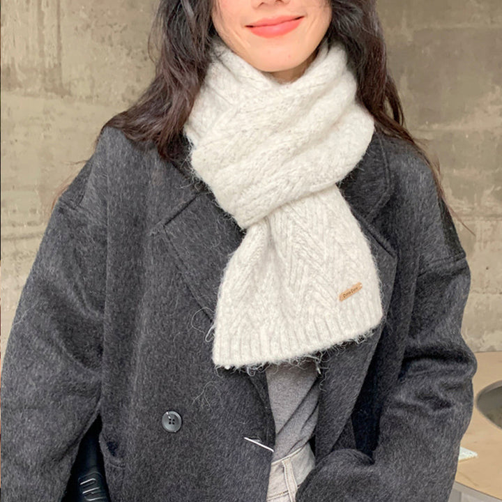 Thicker alpaca wool blend scarf