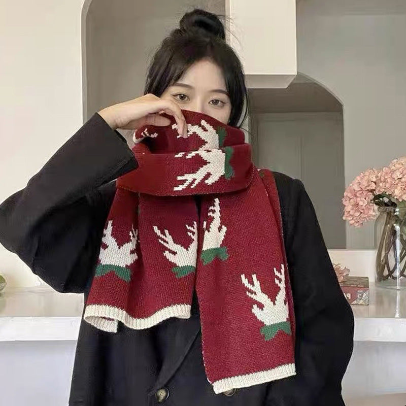 Warmer knit scarf for winter