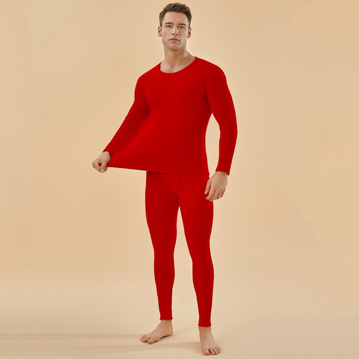 Festive thermal underwear set in red