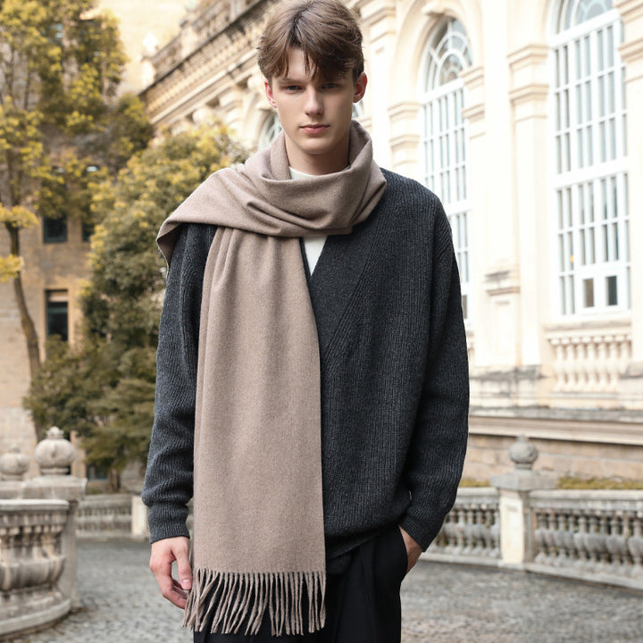 Solid color wool scarf for women and men