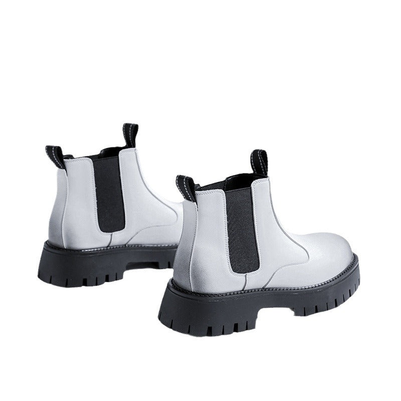 Men's Chelsea boots, microfiber, rubber sole