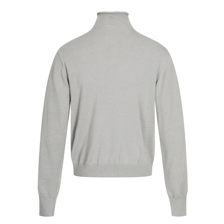 Unisex knitted sweater, oversized, stand-up collar
