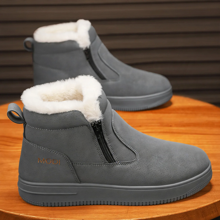 Padded men's winter boots, water-repellent