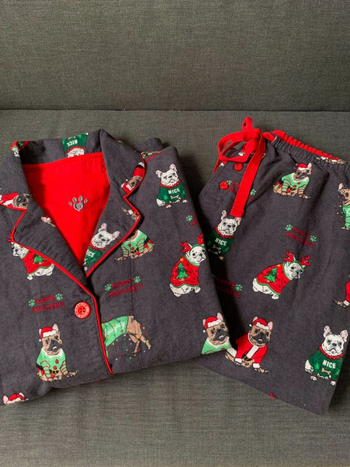 Ladies' house suit with cartoon print, long sleeve