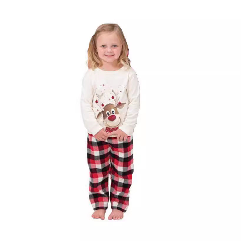 Family Pajama Set, Moose Print, Long Sleeve