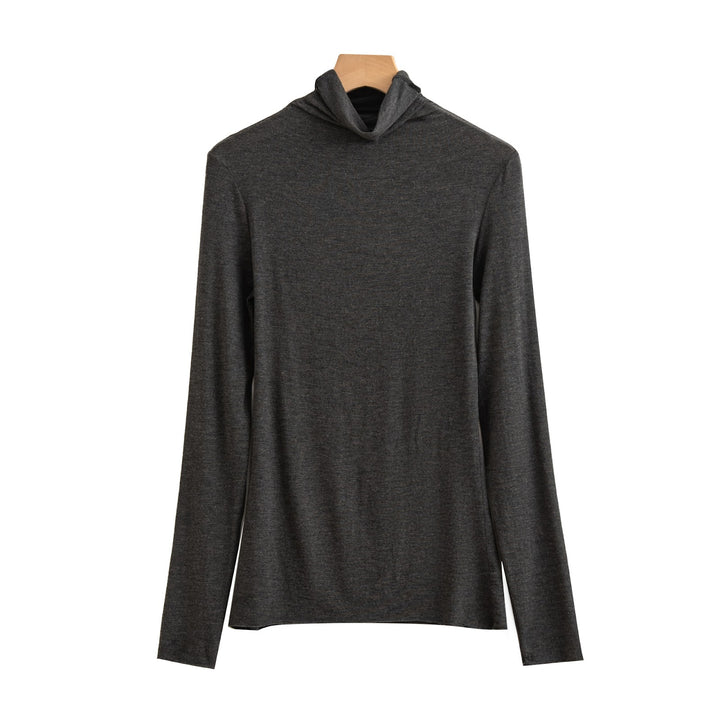 Women's Long Sleeve Shirt with Stand-up Collar, Soft and Comfortable